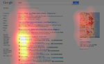 Google heat map showing "Places" on organic search is hot spot for searchers.